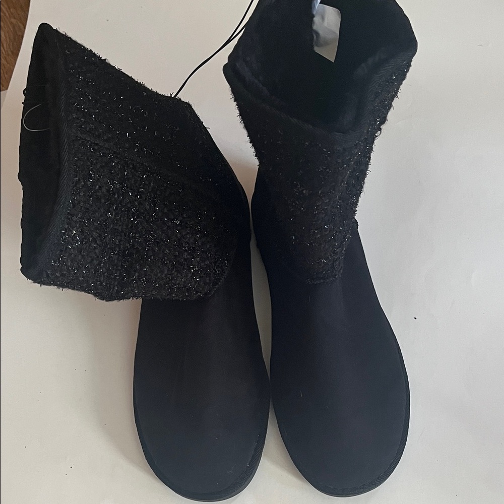 Merona Women's Black Textured Winter Boots